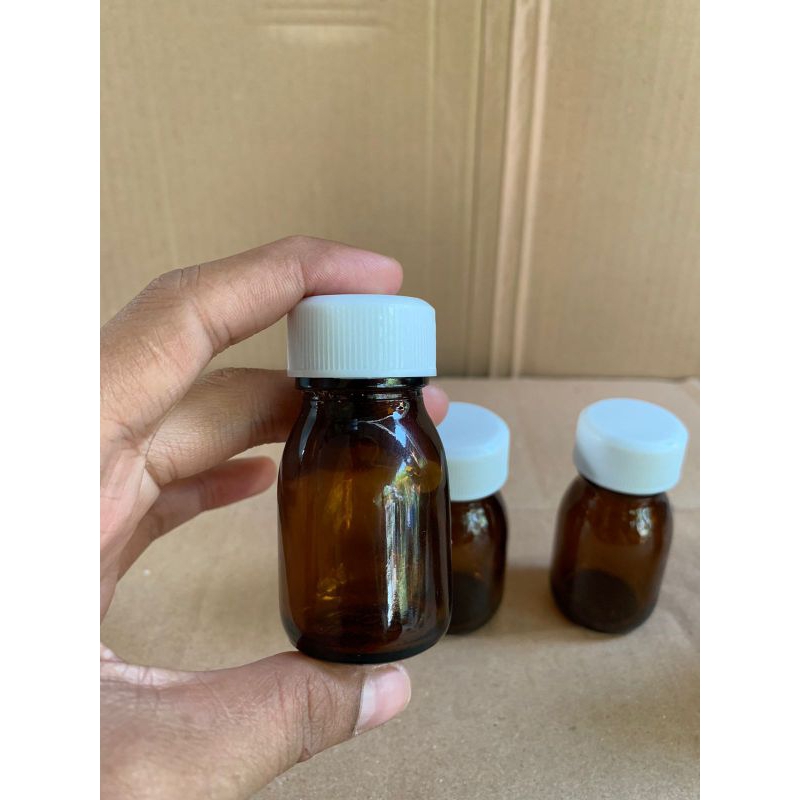 Botol kaca coklat 30ml / amber 30ml