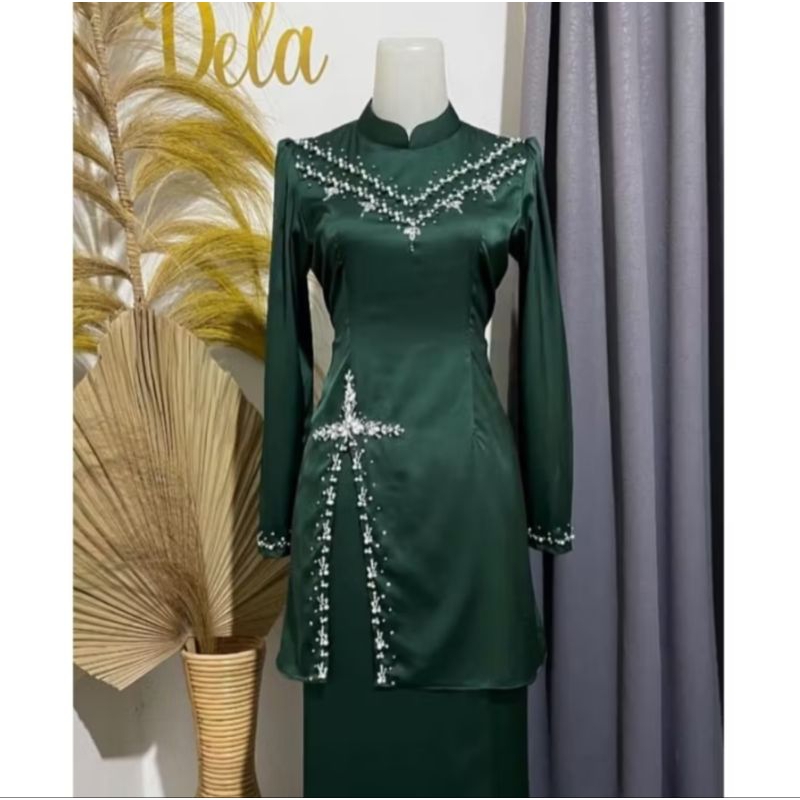 TERVIRALEliza one set baju kurung melayu wanita malaysia kekinian modern gamis kondangan pesta
