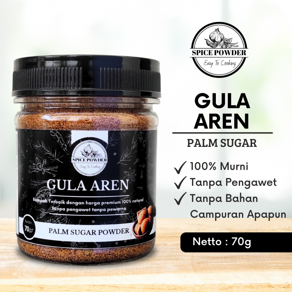 

Gula Aren Bubuk - Palm Sugar Powder Bumbu Dapur Rempah Asli Murni Original Organik Lengkap Mpasi