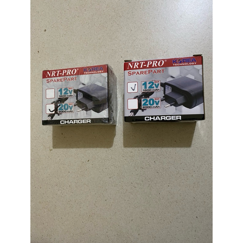Charger NRT-PRO 20V dan 12V Cas baterai