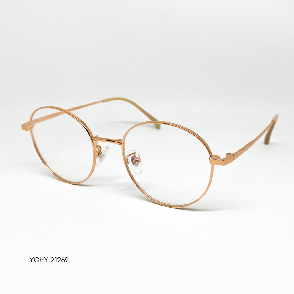 SuperEye Optic - Paket Bundling Frame + Lensa Kacamata YGHY 21269  oval tipis, kacamata titanium ova