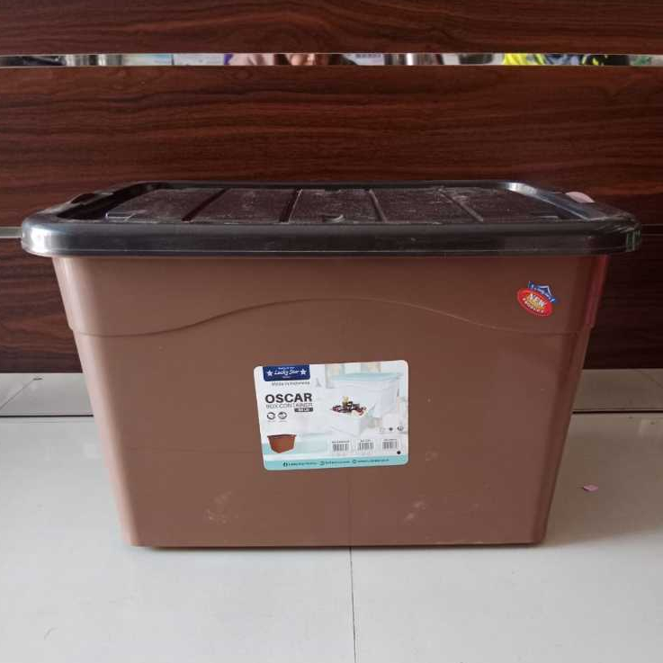Container Box 80 Liter OSCAR Lucky Star / Tempat Penyimpanan Roda 80 Liter