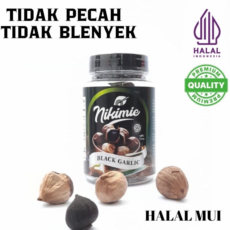 

NIKIMIE BAWANG HITAM TUNGGAL /BLACK GARLIC KALIMANTAN TIMUR BALIKPAPAN OBAT ASAM URAT, KOLESTROL, HIPERTENSI, GULA DARAH BERAT BERSIH 120 gr HALAL MUI