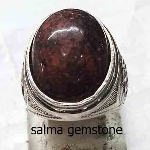 cincin batu akik badar besi merah jamin batu asli bergaransi