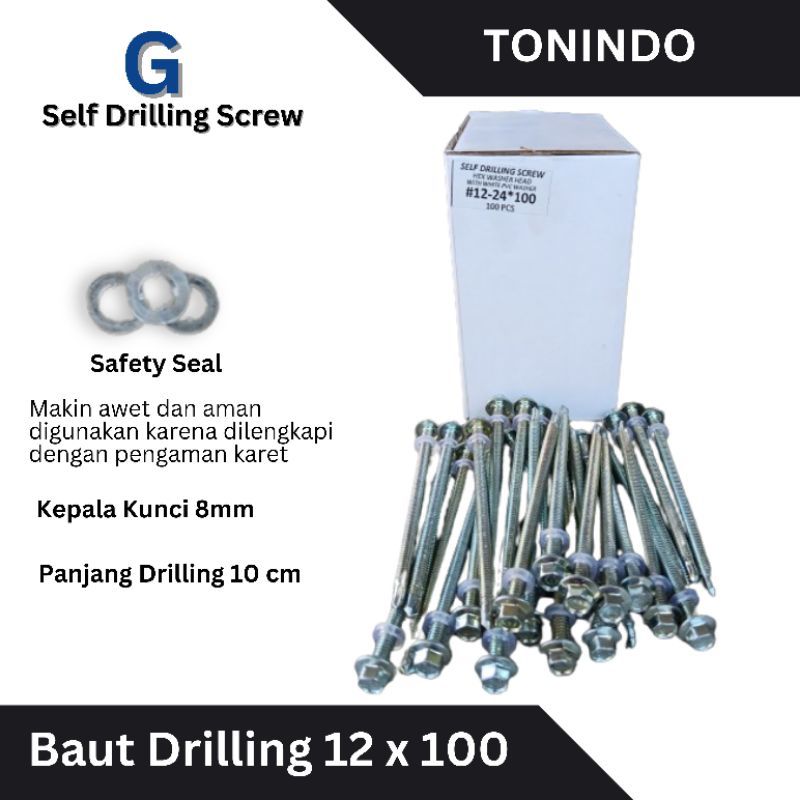 Baut Drilling Roofing Self Drilling Screw 12 x 100