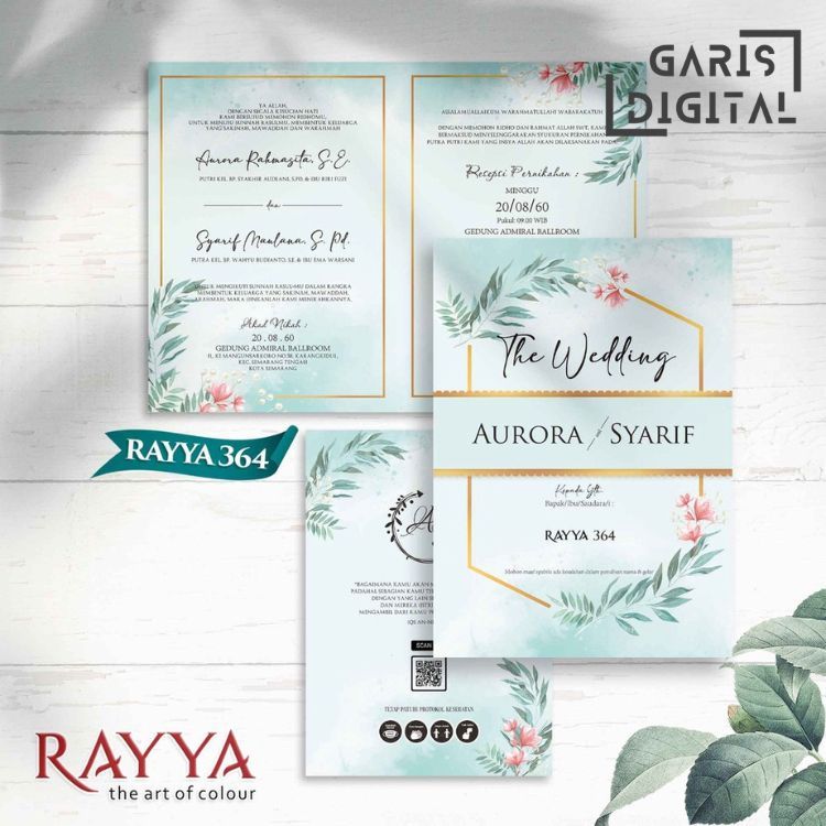 RAYYA 364 | CETAK UNDANGAN | UNDANGAN PERNIKAHAN