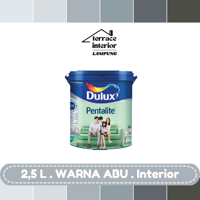 Cat Tembok Dulux Pentalite Interior 2,5L Abu Doff