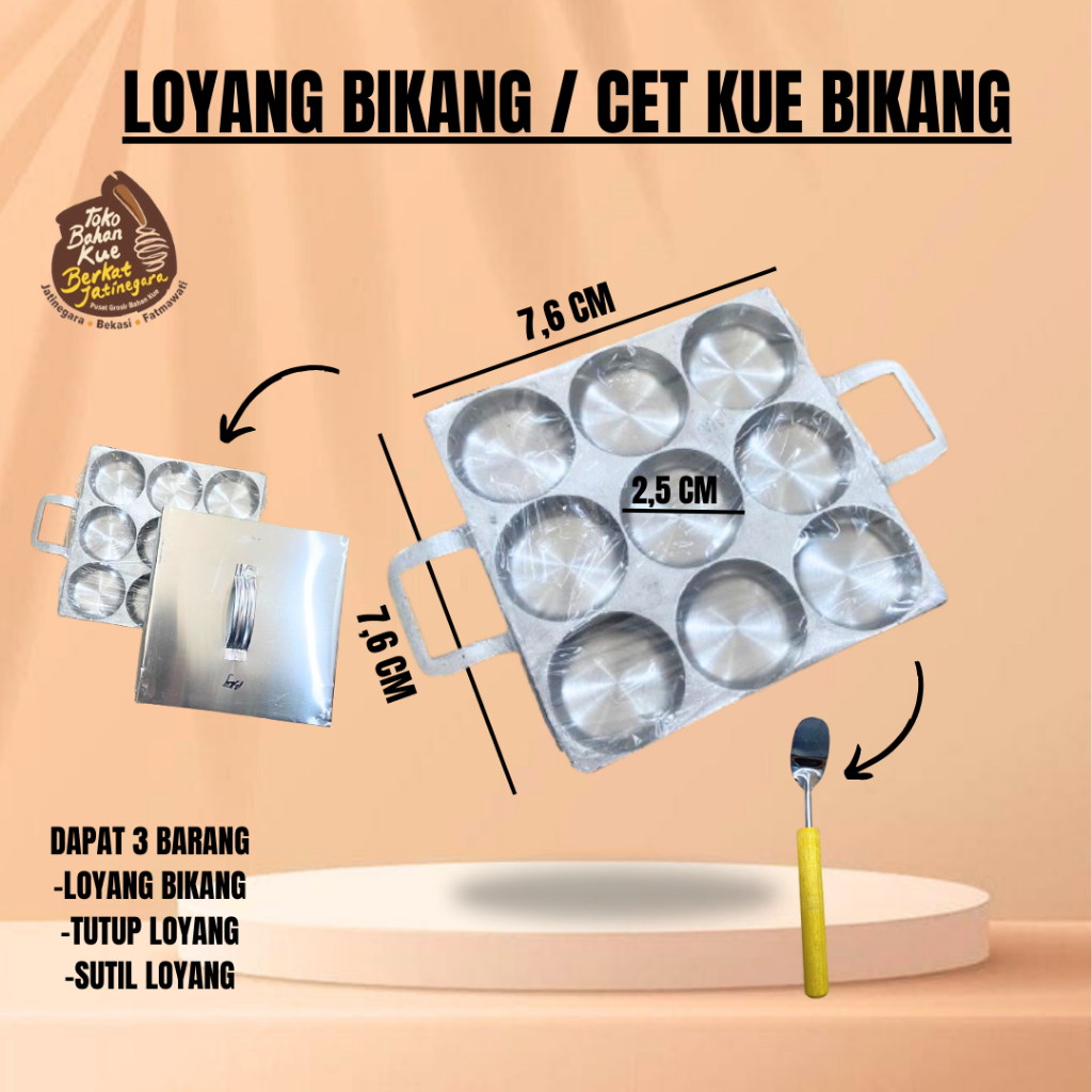 LOYANG BIKANG / CETAKAN KUE BIKANG TEBAL / CETAKAN KUE BULAT