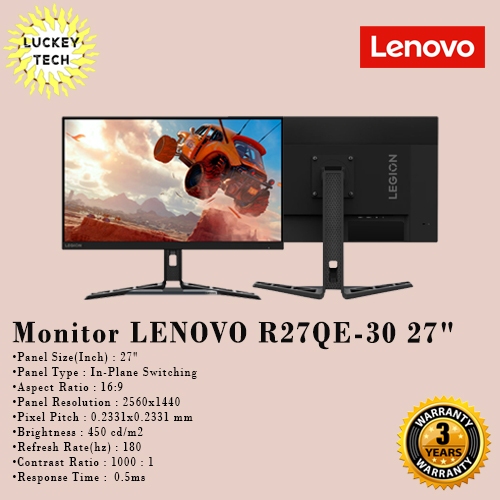 Monitor Gaming Lenovo Legion R27qe 27" QHD IPS 180Hz