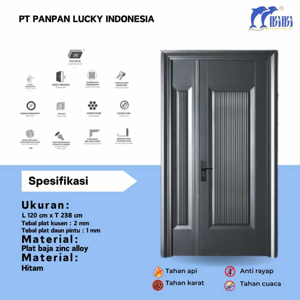 PINTU BAJA PANPAN/PINTU MEWAH PANPAN/PINTU MOM&SON PANPAN/PINTU UTAMA/PINTU MEWAH