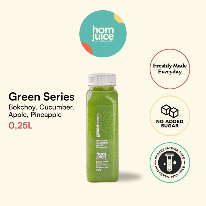 

Homjuice-Green Series 250ml (ColdPressed Juice/Jus/Detox)