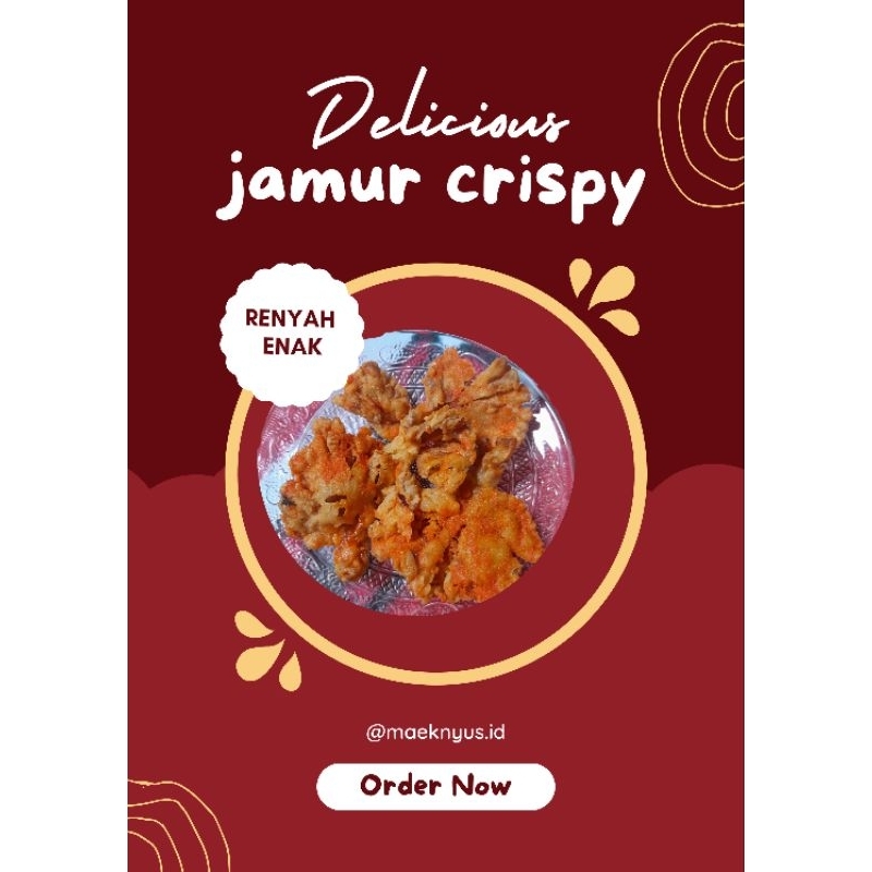 

JAMUR CRISPY Cemilan Viral Sehat bisa buat Lauk pauk Gurih Renyah Nikmat 100.gram