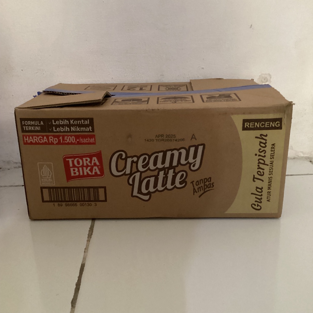 

Kopi Creamy latte 1 karton/dus isi 12 renteng 120 pcs
