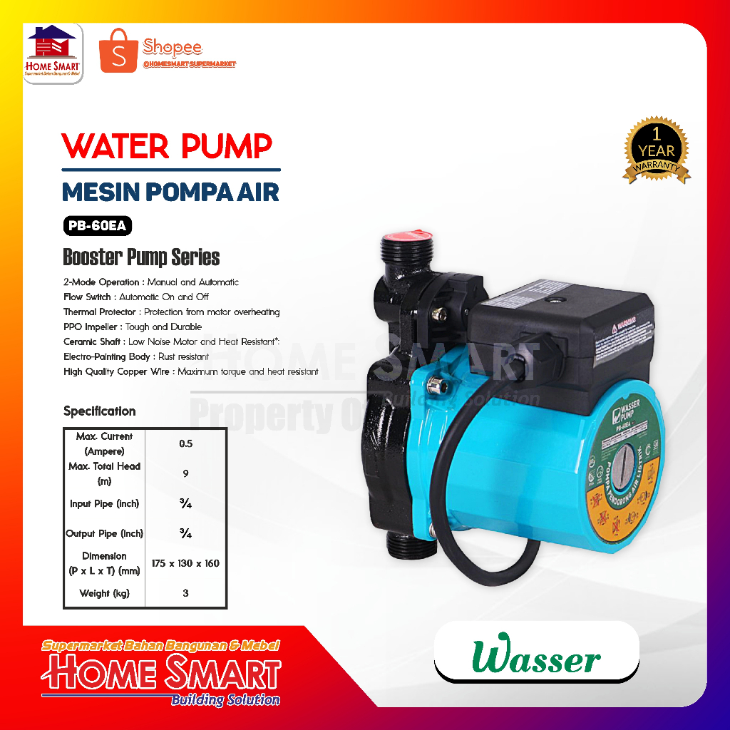 POMPA WASSER PB 60EA Pompa Booster PB-60 EA