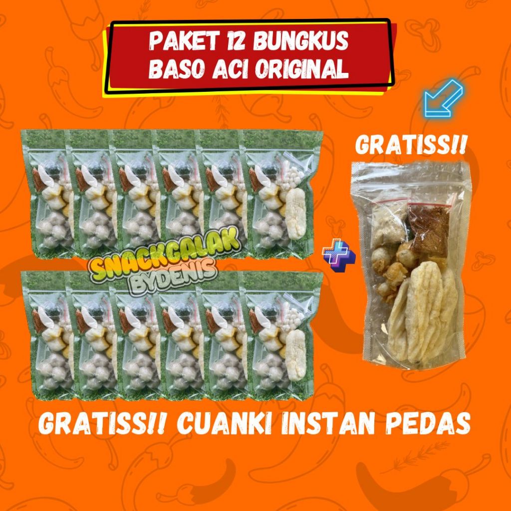 

GRATIS CUANKI INSTAN" Paket 12 Bungkus BOCI Original Pedas HomeMade - SnackGalakByDenis
