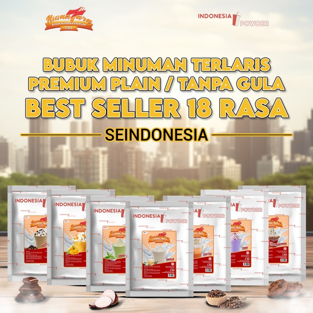 

[SERIES] NUSANTARA Bubuk Minuman Premium Plain Tanpa Gula Horeca Aneka Rasa 500 Gram 1 Kg Omura Powder