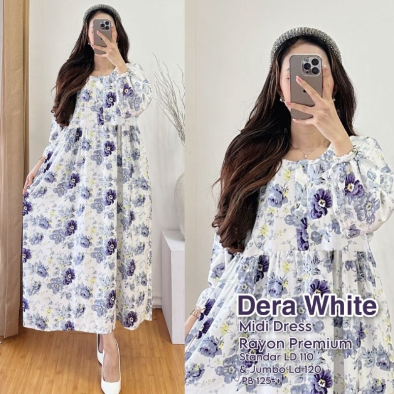 MIDI DRESS ZARA RAYON PREMIUM MOTIF BUNGA LD 120cm TERBARU | DRESS ZARA