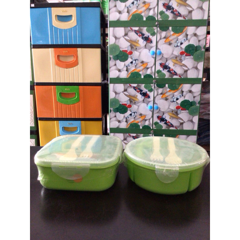 Kotak Nasi / Toples / Sendok Garpu Plastik Bening