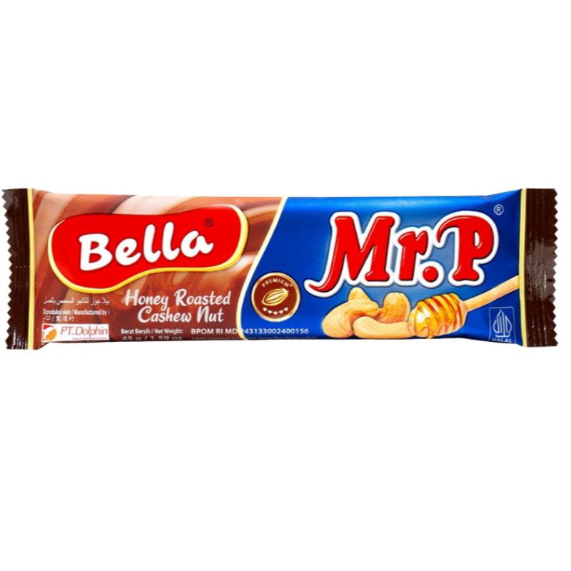 

Bella Mr. P Cokelat Batang Honey Roasted Cashew Nut 45 g