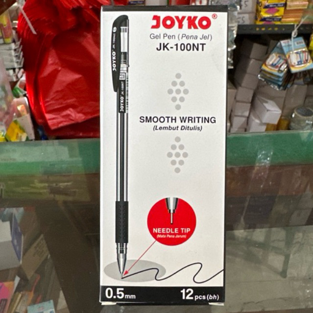 

RB ( 12 pcs ) JK 100NT Gel pen Kepala Lancip 0,5 mm / Pulpen Gel Jk-100NT Jk100NT Joyko