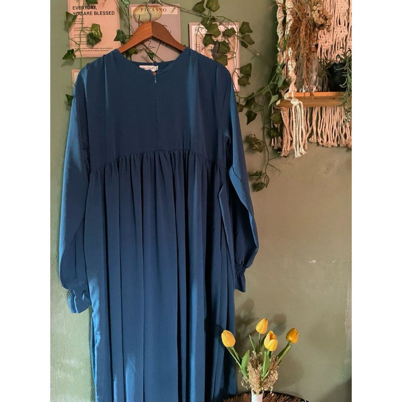 Delia dress gamis tosca oneset pashmina curve safeea tosca by Yoora sarah