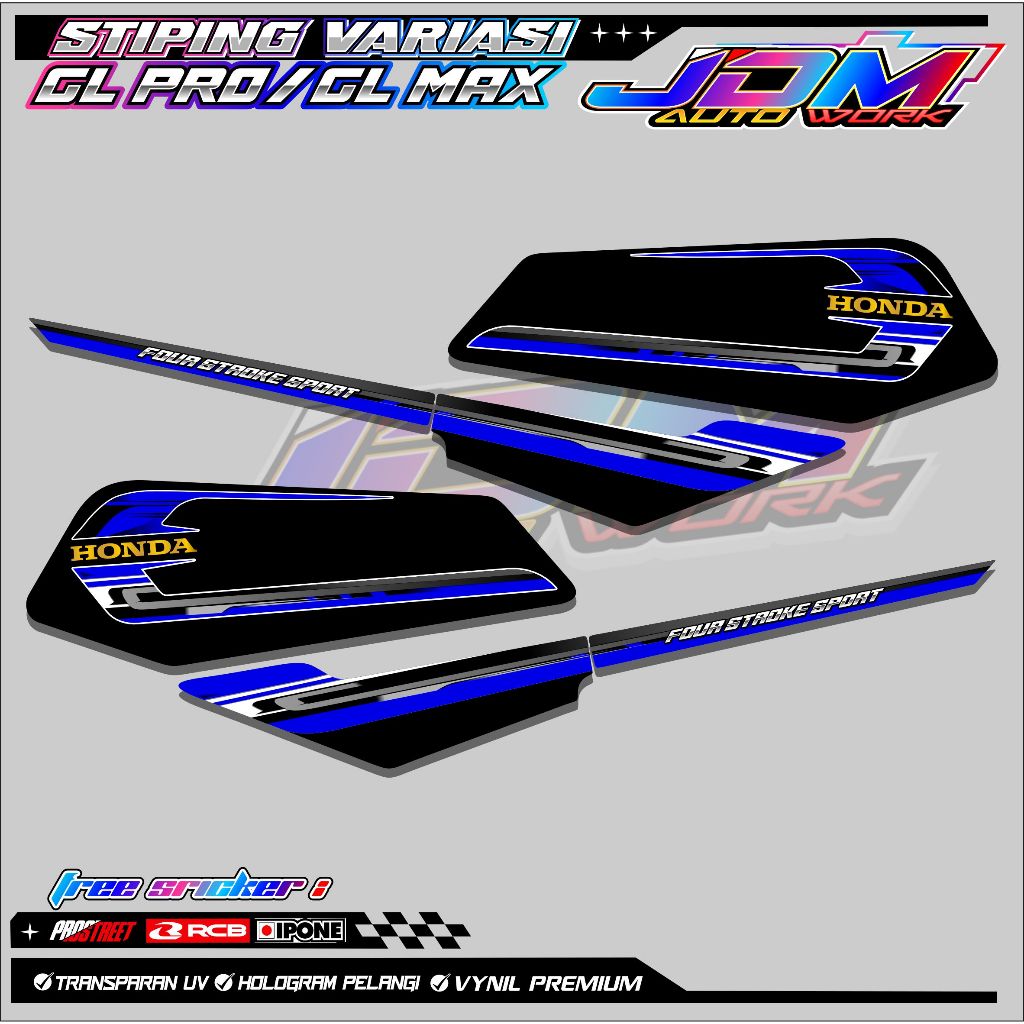 STRIPING VARIASI HONDA GL PRO GL MAX / STICKER LIST VARIASI MOTOR GL PRO GL MAX