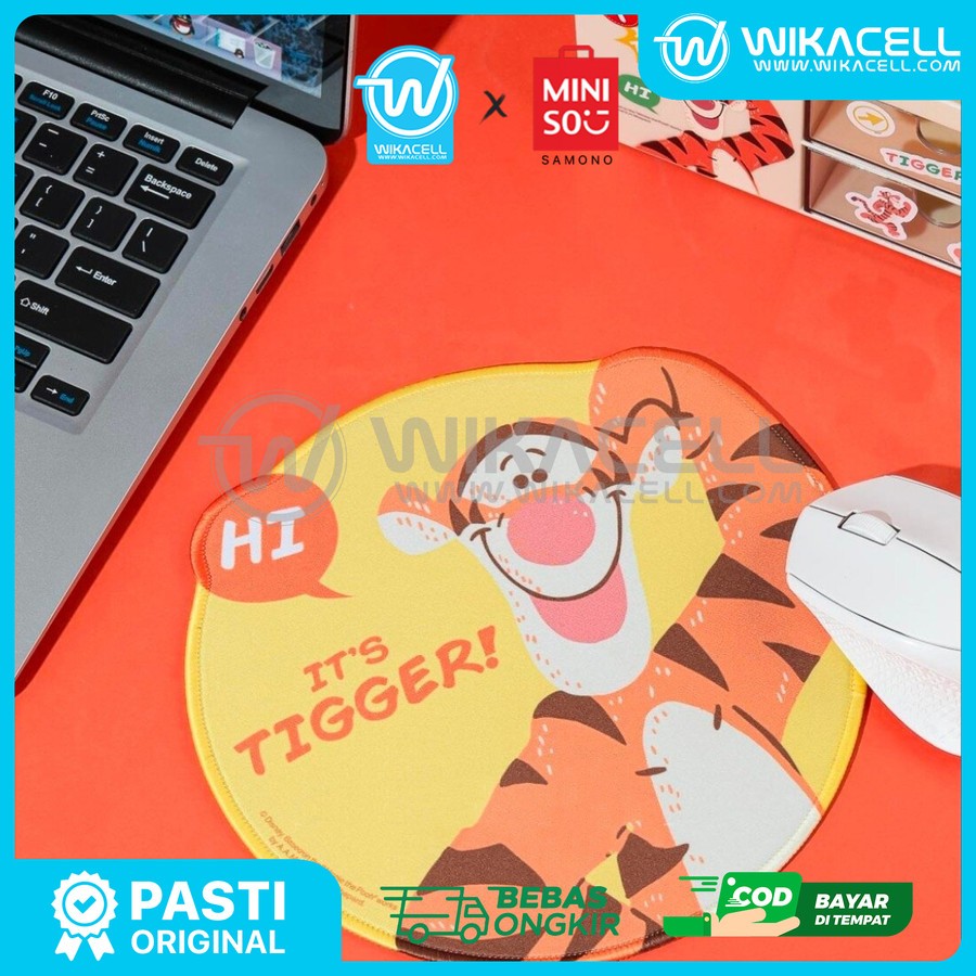 Miniso Mousepad Winnie The Pooh Collection Round - Tiger/Miniso Mousepad Koleksi Winnie The Pooh Bul