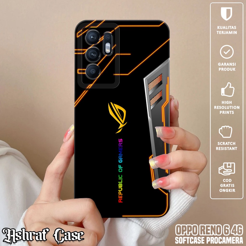 Case Oppo Reno 6 4G - Casing Hp Oppo Reno 6 4G Motif R0G - Silikon Hp Oppo Reno 6 4G - Softcase Hp O