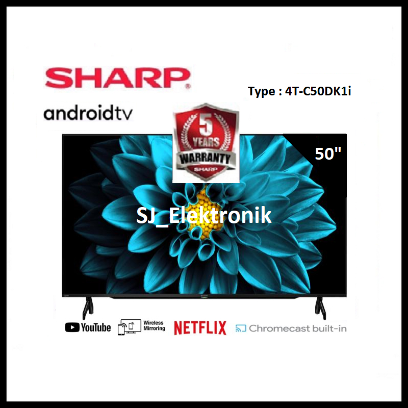 LED TV Sharp 50 Inch 4T-C50DK1i / 50DK1i AndroidTV 11 UHD 4K - 50DK1