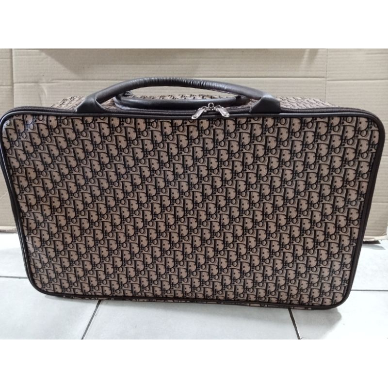 TRAVEL BAG MOTIP DIOR COKLAT UKURAN JUMBO