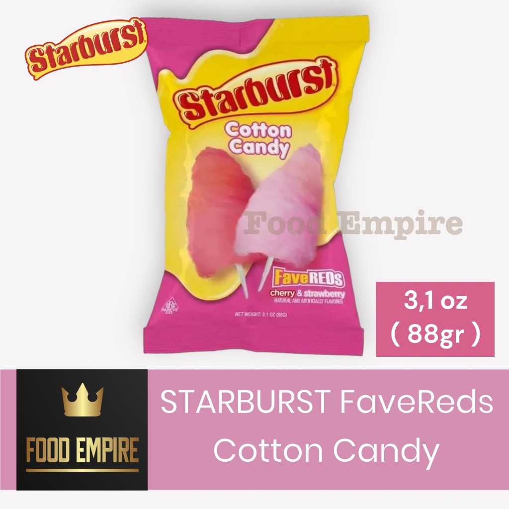 

STARBURST Cotton Candy FaveREDS 88 gr | Permen Gula Kapas