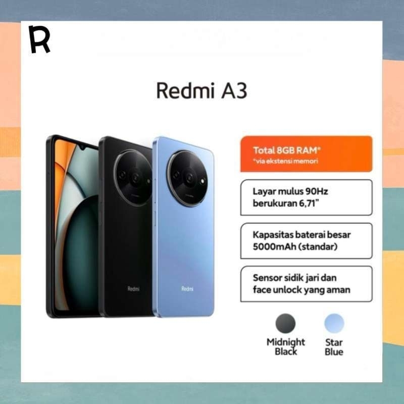 Redmi A3 8/128 Garansi Resmi