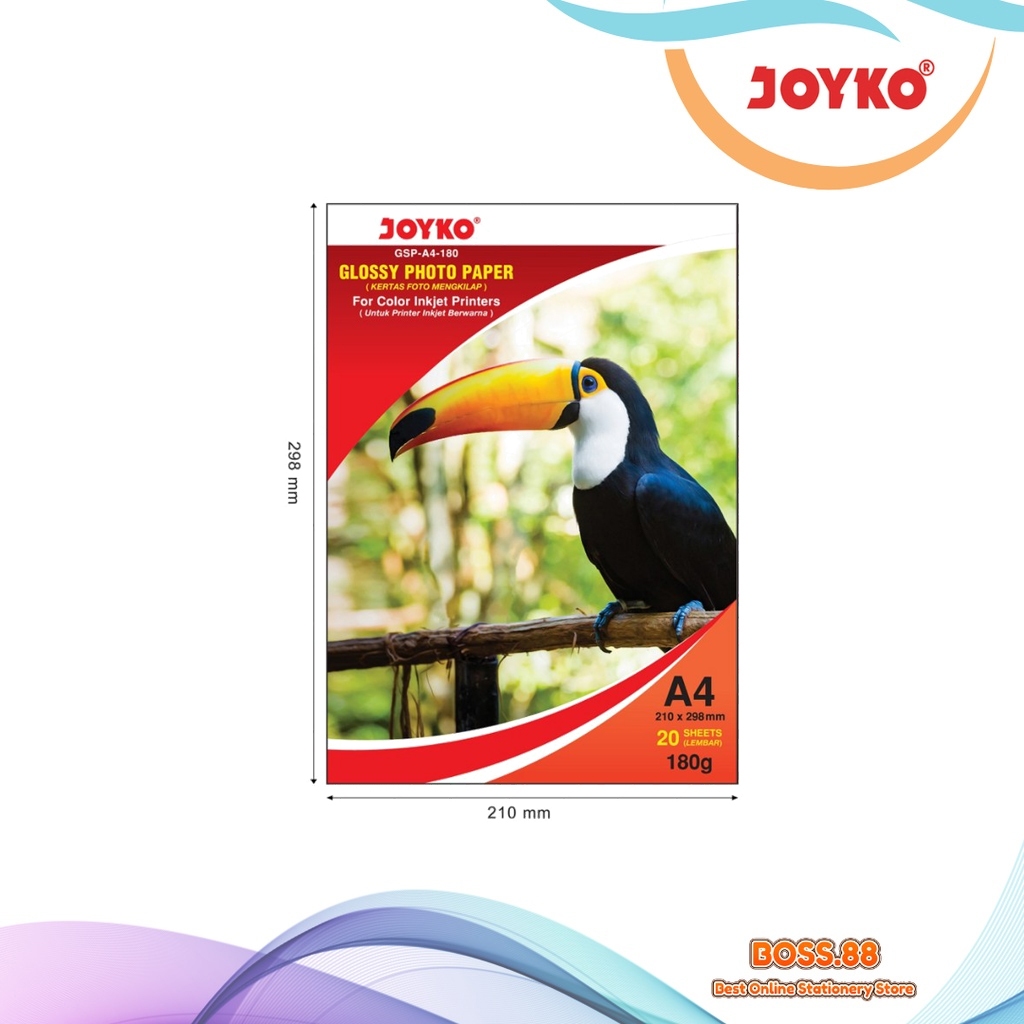 

GLOSSY PHOTO PAPER JOYKO A4 180 GR (1 PAK)