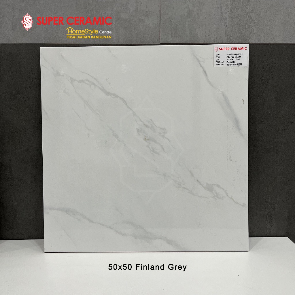 ASIA TILE 50x50 Keramik Lantai Dinding - FINLAND GREY