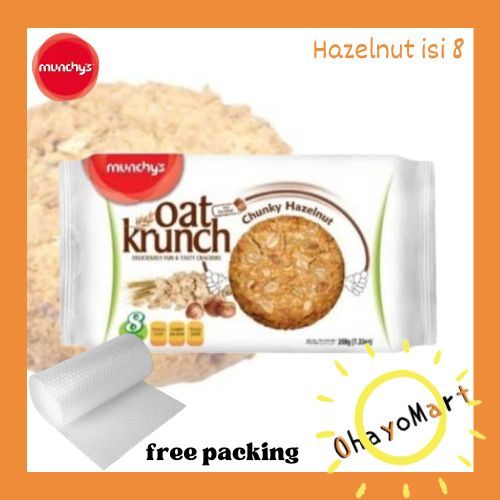 

Oat krunch Hazelnut Pack kecil isi 8/ Cookies oat Chunky hazelnut 208g