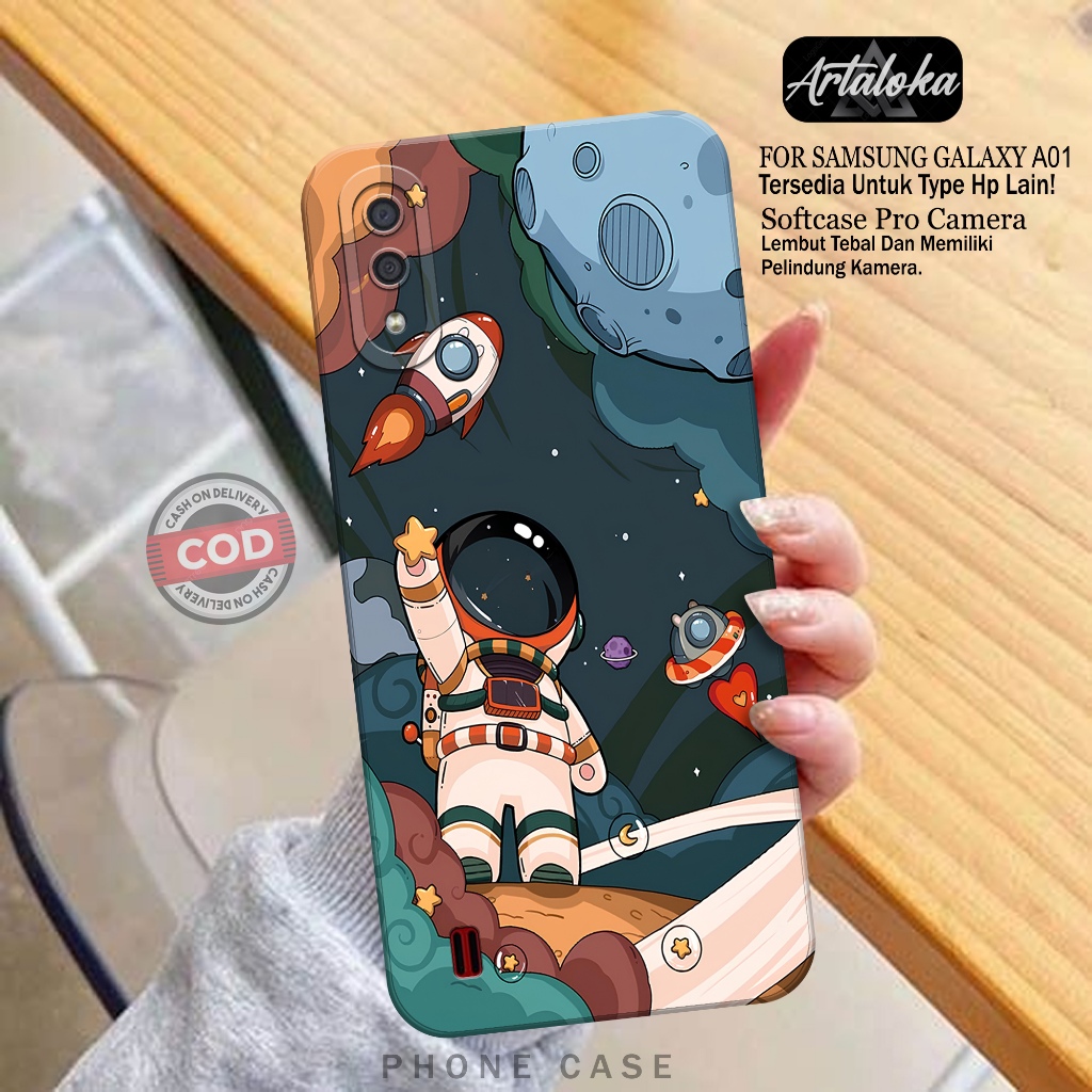 Softcase Hp Samsung Galaxy A01 Fashion Case Astronod Case Samsung Galaxy A01 Silikon TPU Pro Camera 