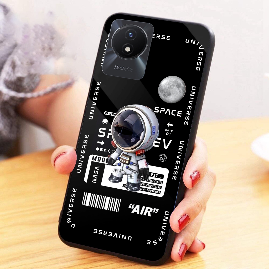 Case Vivo Y02  - Casing Hp Vivo Y02 - Motif  ( PLANET ) - Silikon Hp Vivo Y02 - Softcase Glass Kaca 