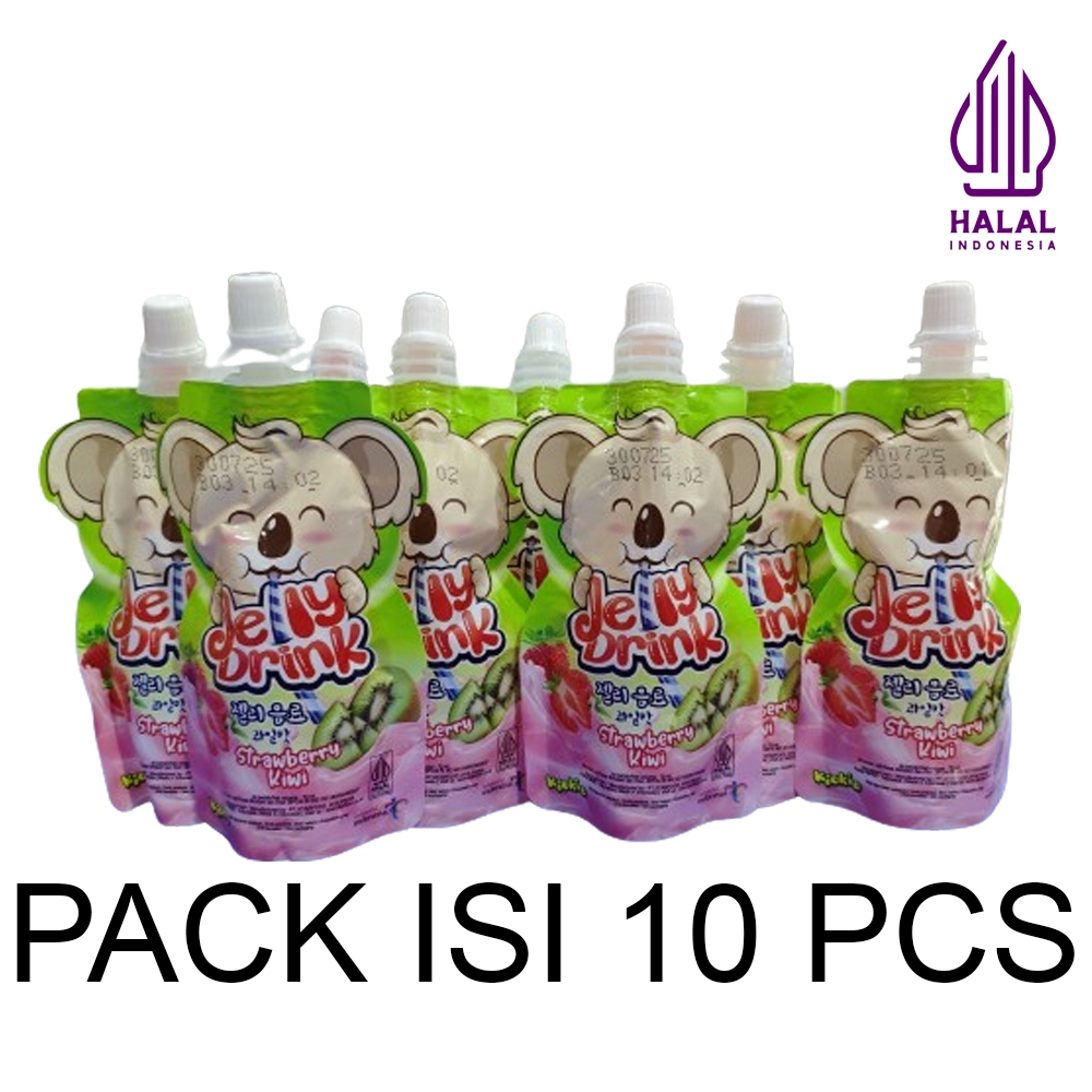 

[PACK ISI 10] Minuman Jelly Kiokio Strawberry Kiwi HALAL 70ml