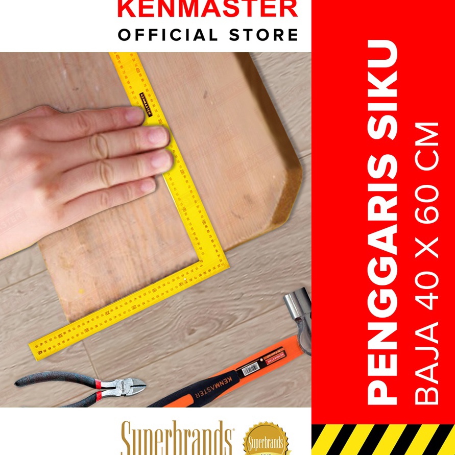

DASYAT Kenmaster Penggaris Siku Baja 4x6 Cm Penggaris Tukang Ukuran Panjang PENG12