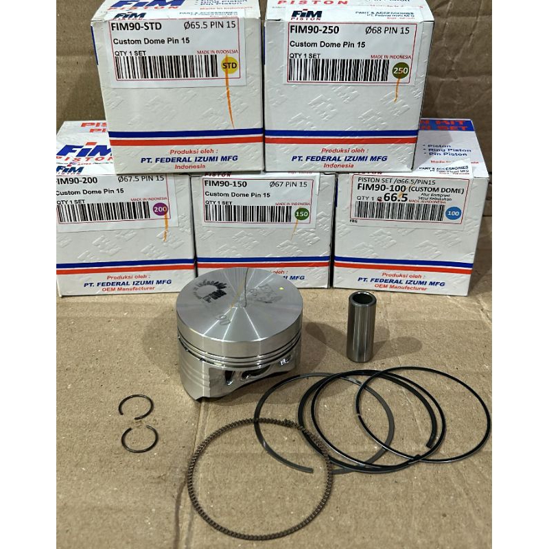 Piston Set FIM90 Original 100% Custom Dome diameter 65,5 66 66,5 67 67,5 68 pin 15 seher izumi tiger