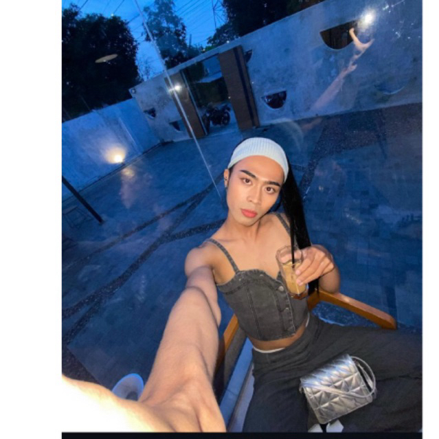 Denim Top Washed Grey