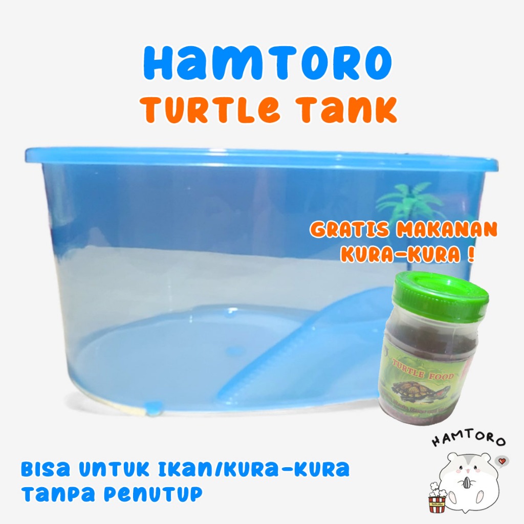 [FREE MAKANAN KURA2] Hamtoro / Bak Kura Kura / Bak Ikan / Box Plastik Hamster / Container Hamster