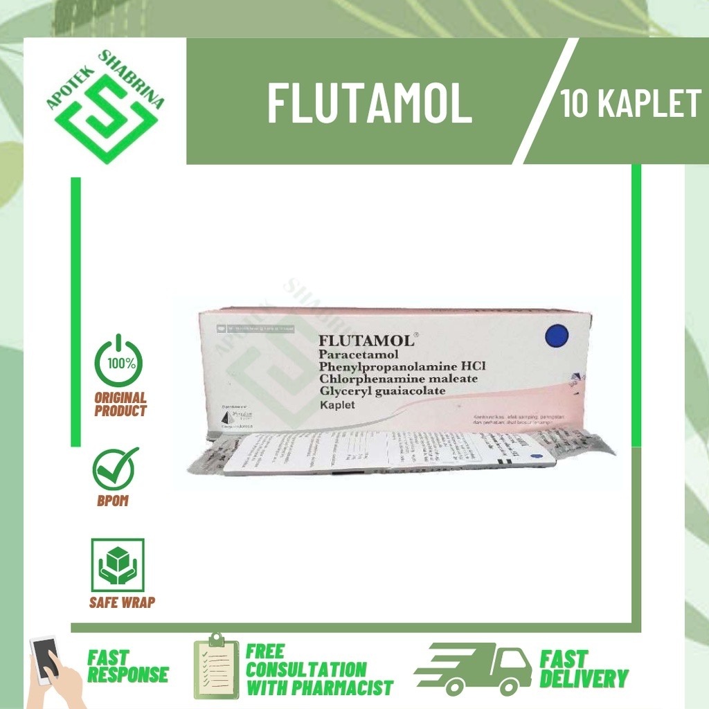 Flutamol Tablet isi 10 tablet / obat batuk / Flu Batuk