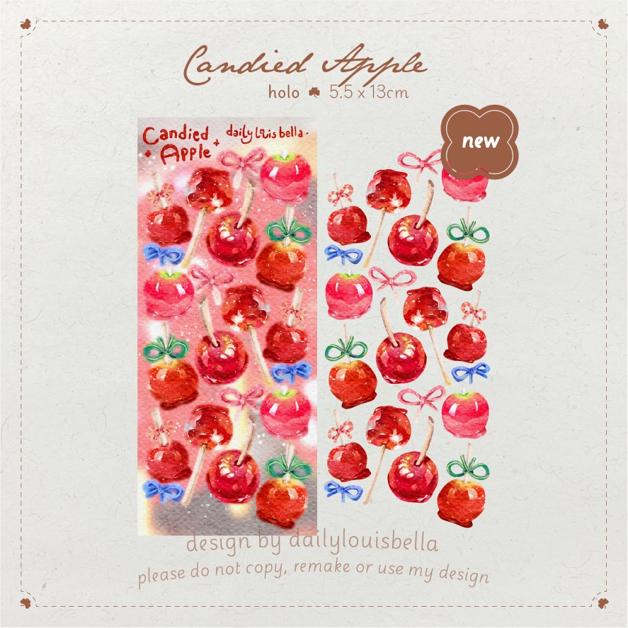 

Candy Candied Apple Deco Sticker