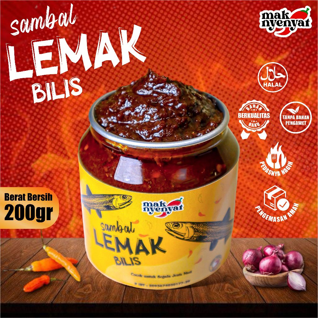 

Sambal Ikan Bilis / Sambal Lemak Ikan Bilis Mak Nyenyat / Sambal Nasi Lemak 200gr