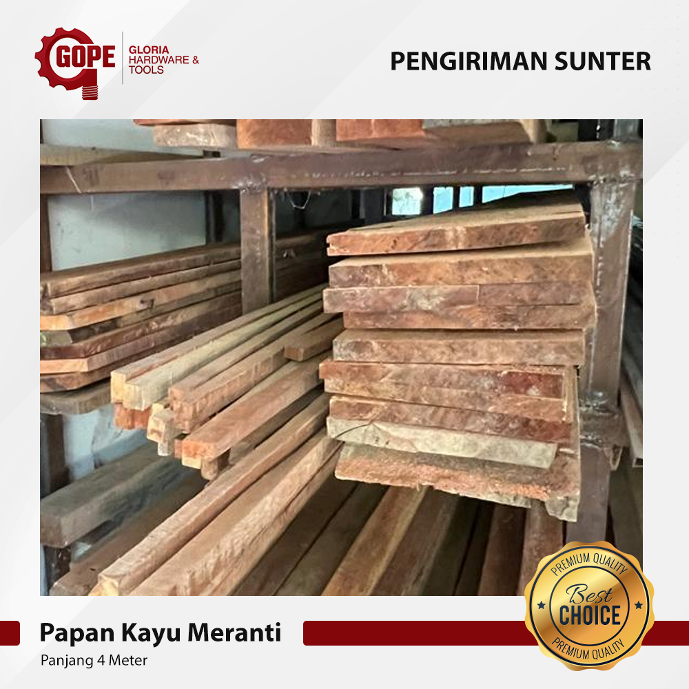 Papan Kayu Meranti Lembaran Panjang 4 Meter