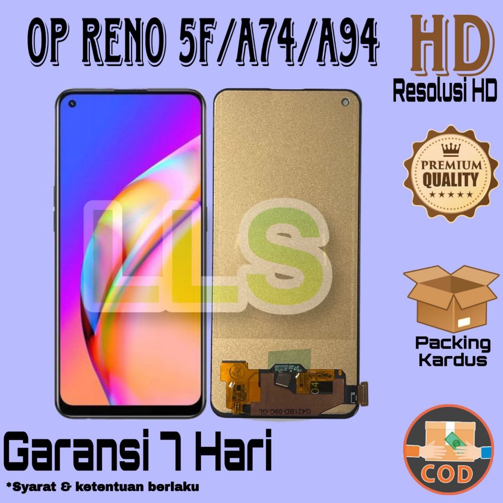 LCD TOUCHSCREN OPPO RENO 5F RENO 5Z RENO 6Z A74 4G A94 A95 4G  FULLSET