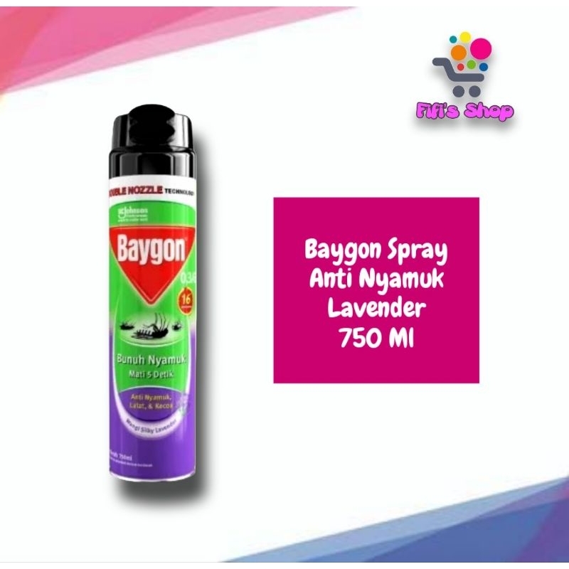 Baygon Aerosol Spray Silky Lavender 750 ml