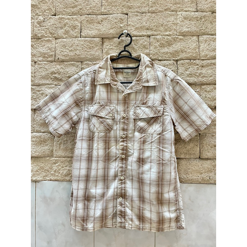 Old Navy Kemeja Kotak-Kotak Lengan Pendek Anak Cowok Laki-Laki Preloved