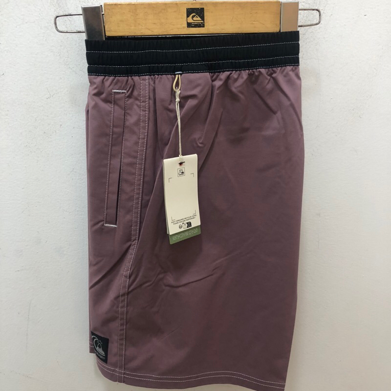 celana pendek pria quiksilver original original straight leg volley 17nb maroon